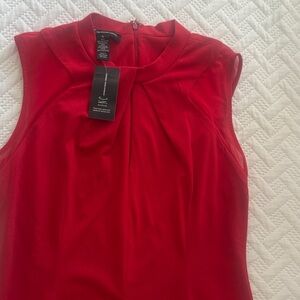 Chic Red Sleeveless Dress